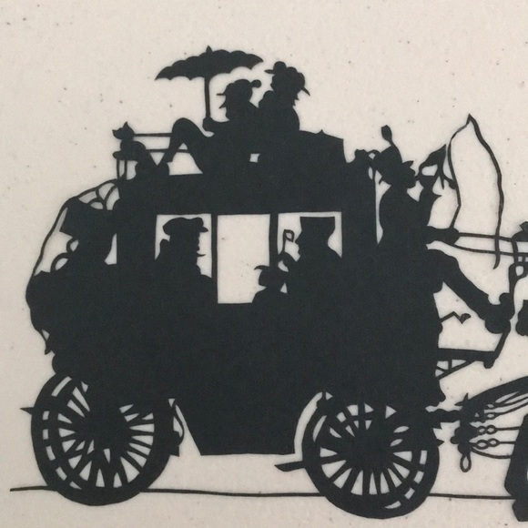 🔥ON SALE🔥Carriage Ride💖 Handmade PaperCut Silhouette Scherenschnitte 🔥Decor - Picture 3 of 5
